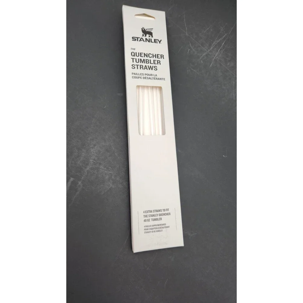 Stanley Quencher 40 oz Tumbler White/Gray NWOT New Straw. READ - Picture 9 of 10